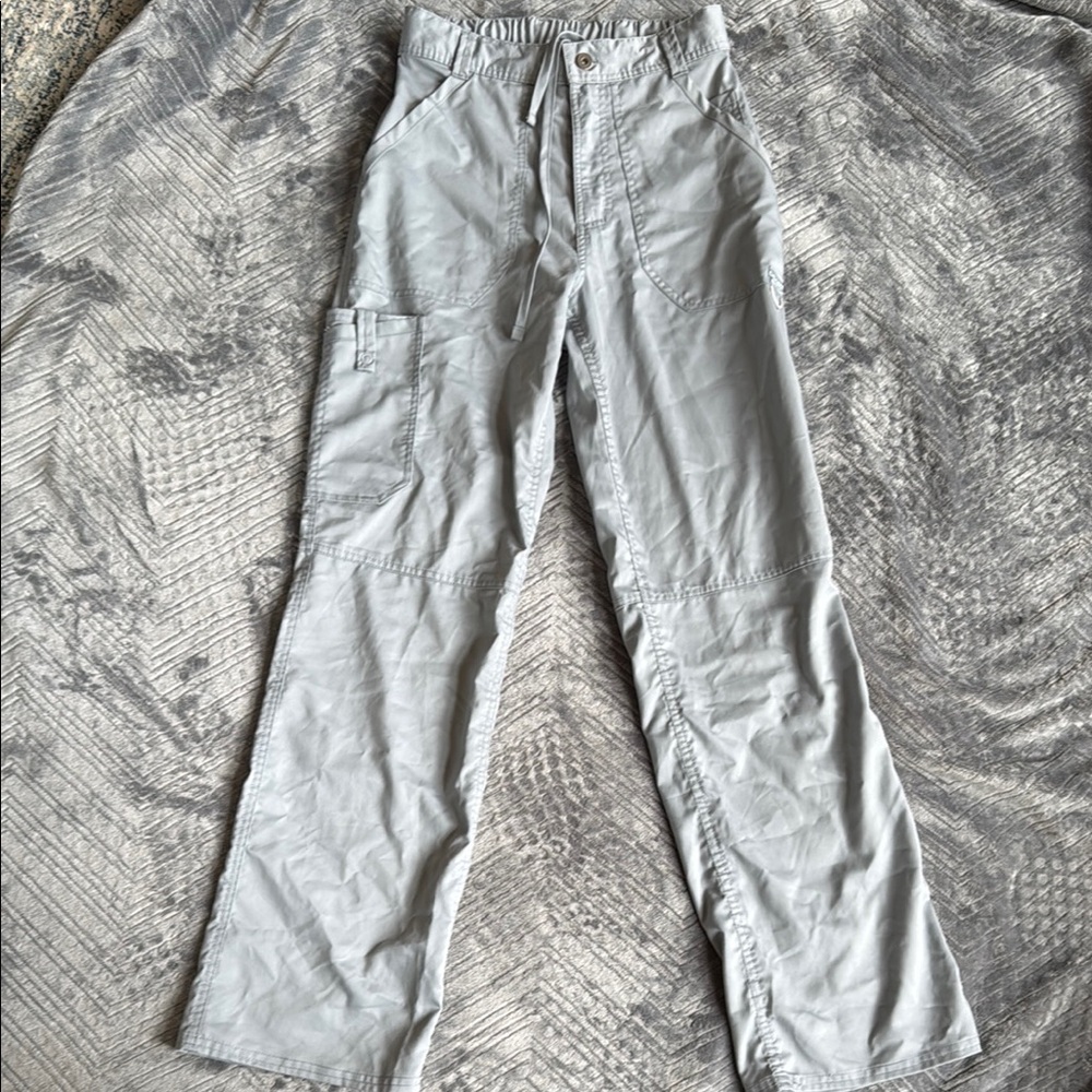 Cherokee Gray Cargo Pants Straight-Leg Casual